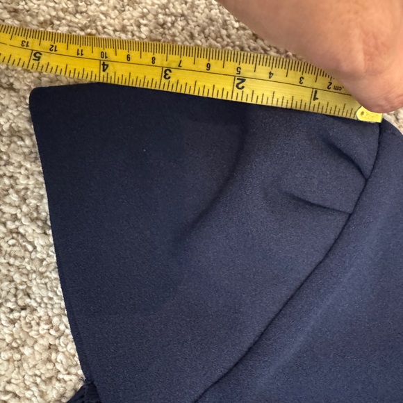 New Betsey Johnson Navy Stretch Ruffle Sheath Pencil Midi Dress Size 6 NWT - Picture 12 of 14